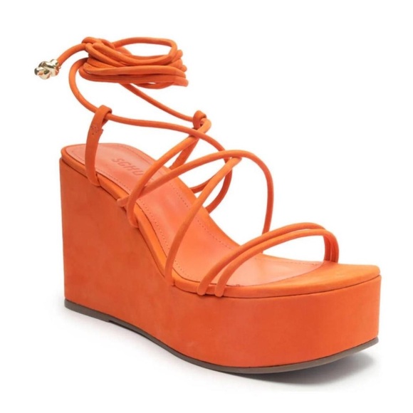 SCHUTZ Shoes - Schutz Orange Strappy Heels - Worn Once